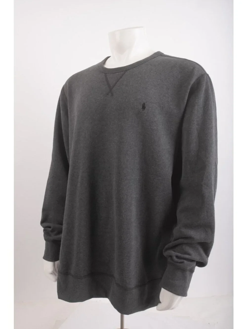 Polo Ralph Lauren Mens Fleece Crewneck Sweatshirt XXL Dark Gray Heathered NWOT